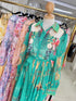 Collar Down Long Sleeves Maxi Dress
